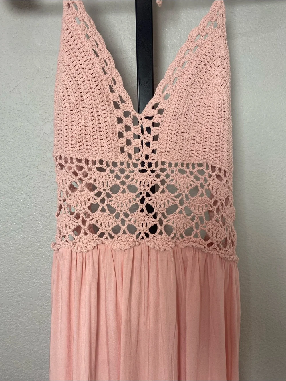lilbetter women's beach crochet backless bohemian halter maxi long dress | Dresses | Lilbetter Pink Bodice Soft cotton and rayon dress shirts Blue Magic Conditioning Hair Color:ORO